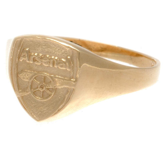 Arsenal FC 9ct Gold Crest Ring Small