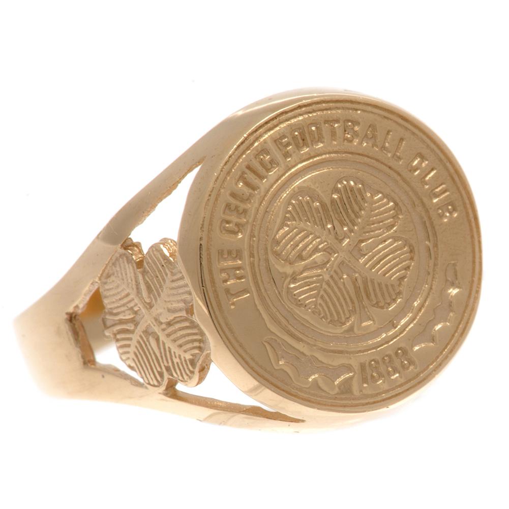 Celtic FC 9ct Gold Crest Ring Small