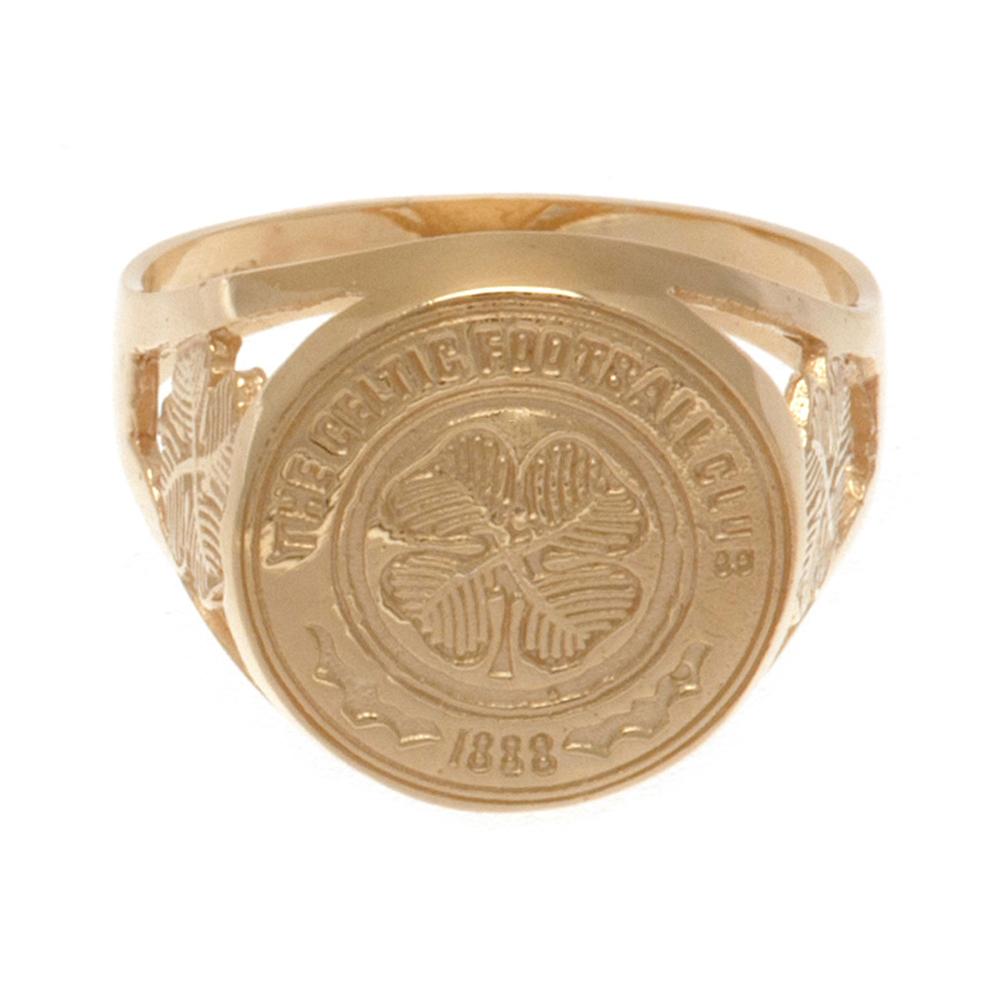 Celtic FC 9ct Gold Crest Ring Small