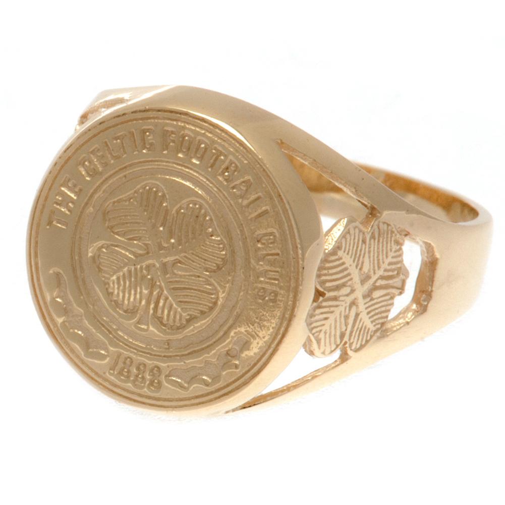 Celtic FC 9ct Gold Crest Ring Small