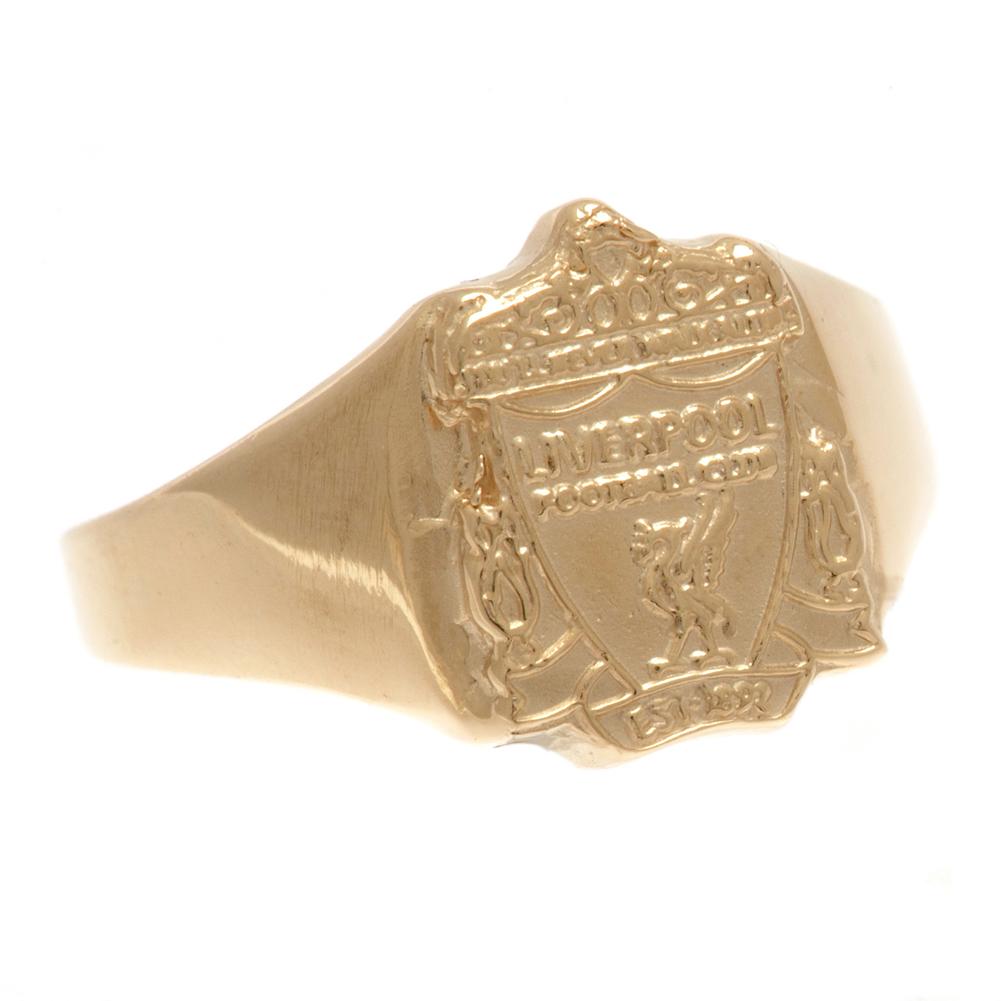 Liverpool FC 9ct Gold Crest Ring Medium