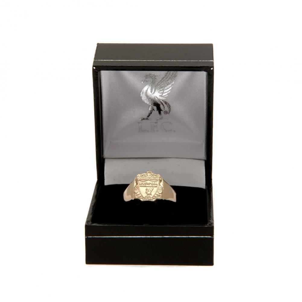 Liverpool FC 9ct Gold Crest Ring Medium