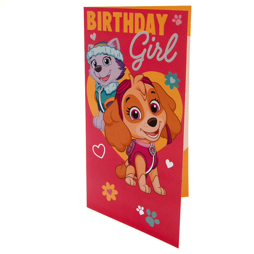 Paw Patrol Birthday Card Girl