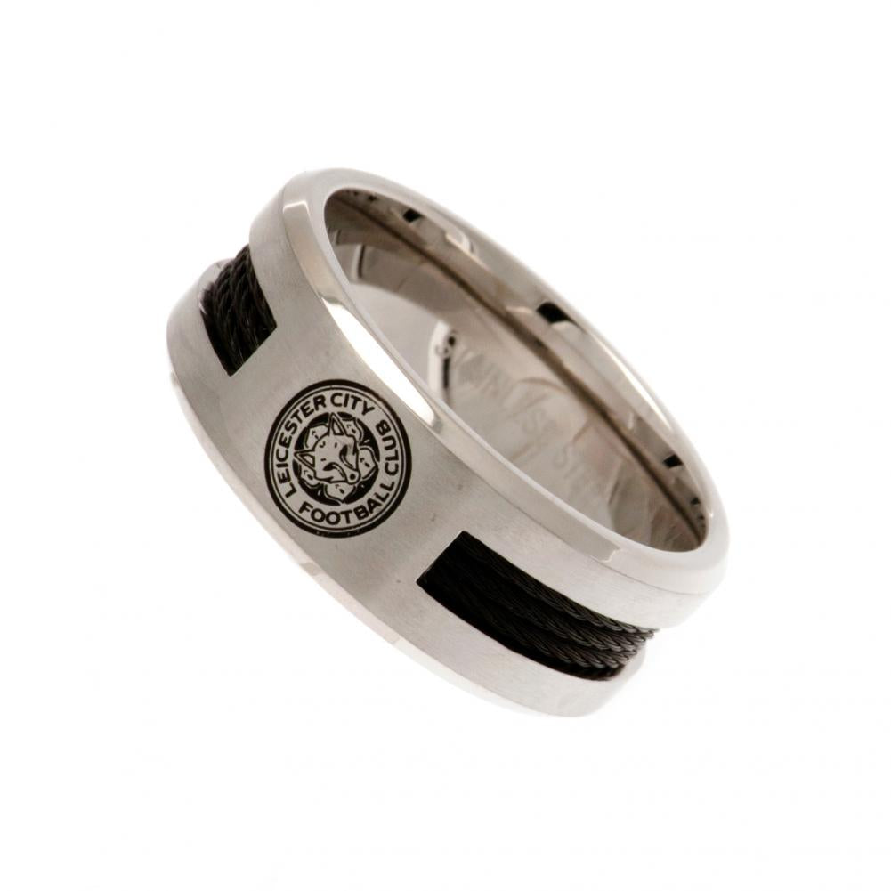 Leicester City FC Black Inlay Ring Medium