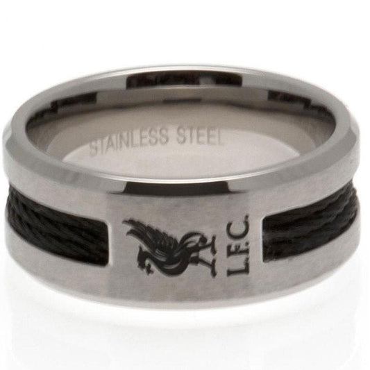 Liverpool FC Black Inlay Ring Large