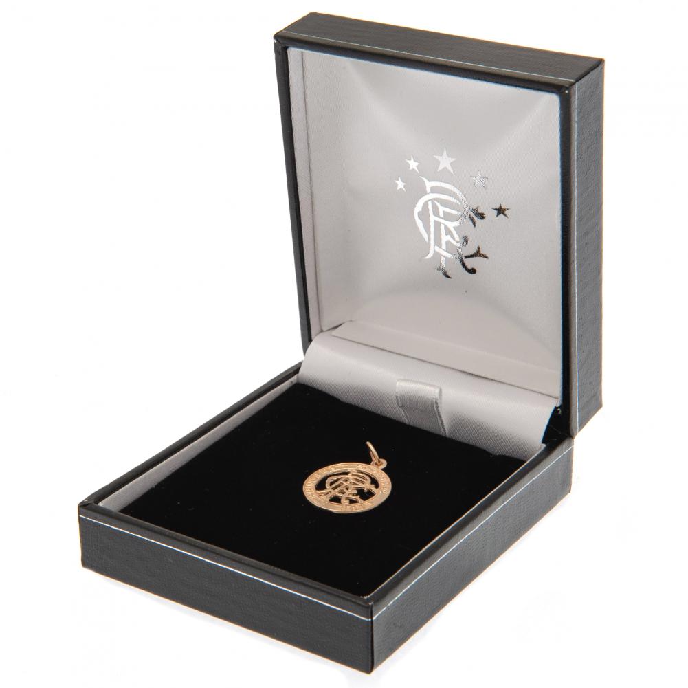 Rangers FC 9ct Gold Pendant Round Crest