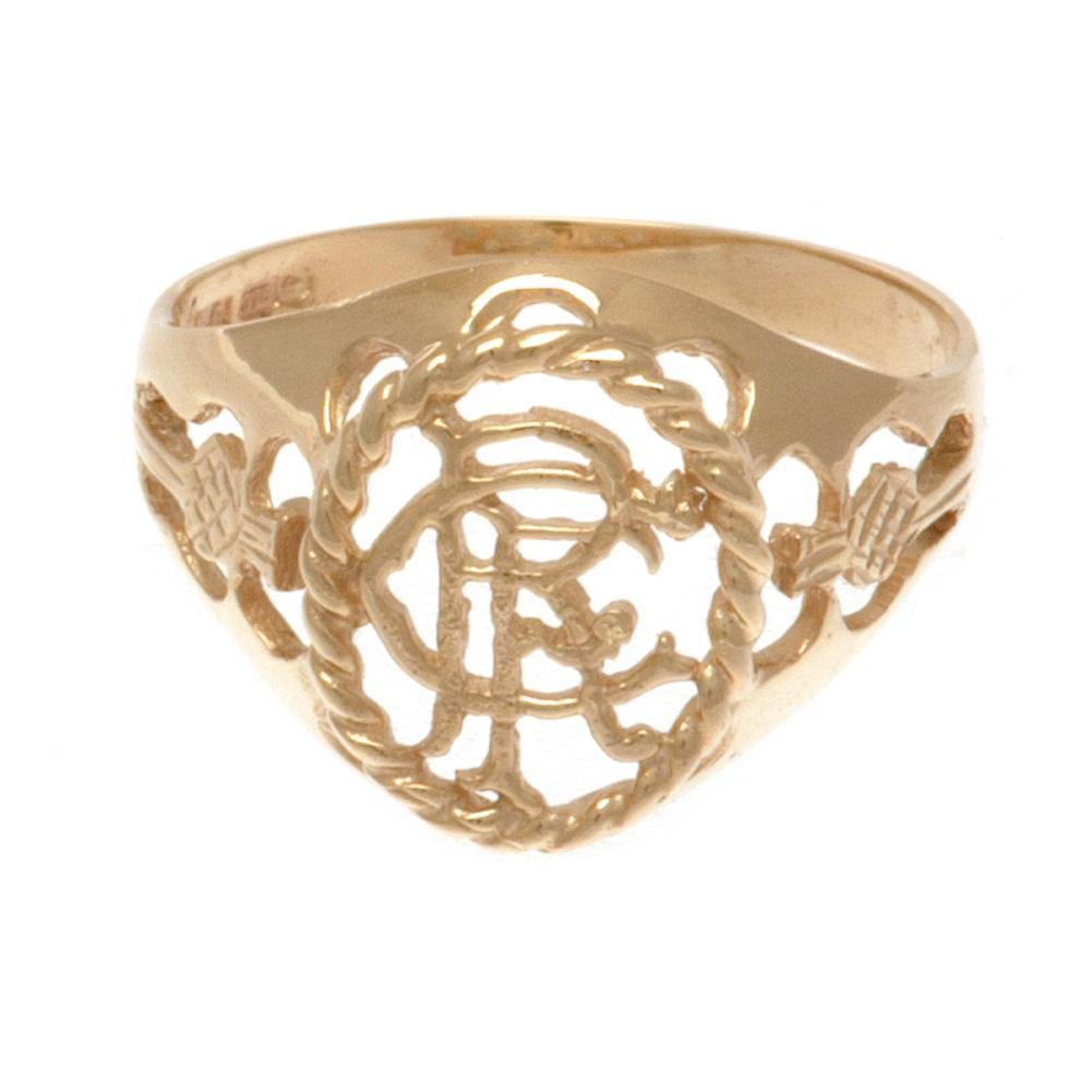 Rangers FC 9ct Gold Crest Ring Small