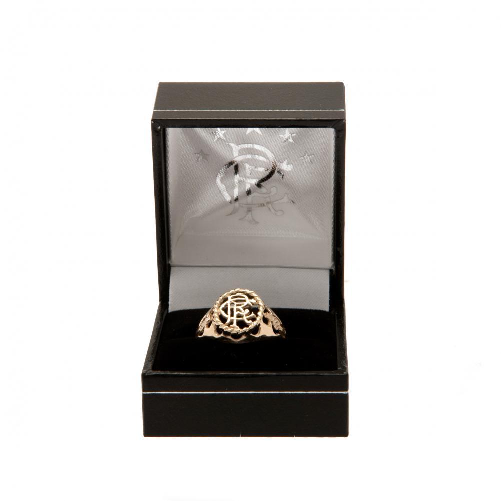 Rangers FC 9ct Gold Crest Ring Large