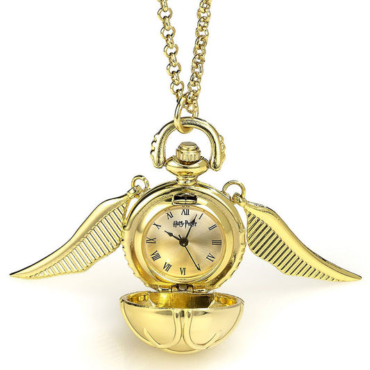 Harry Potter Gold Plated Golden Snitch Watch Necklace