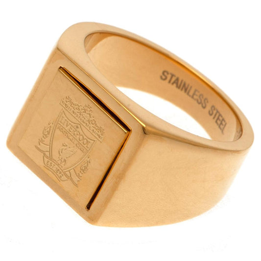 Liverpool FC Gold Plated Signet Ring Small