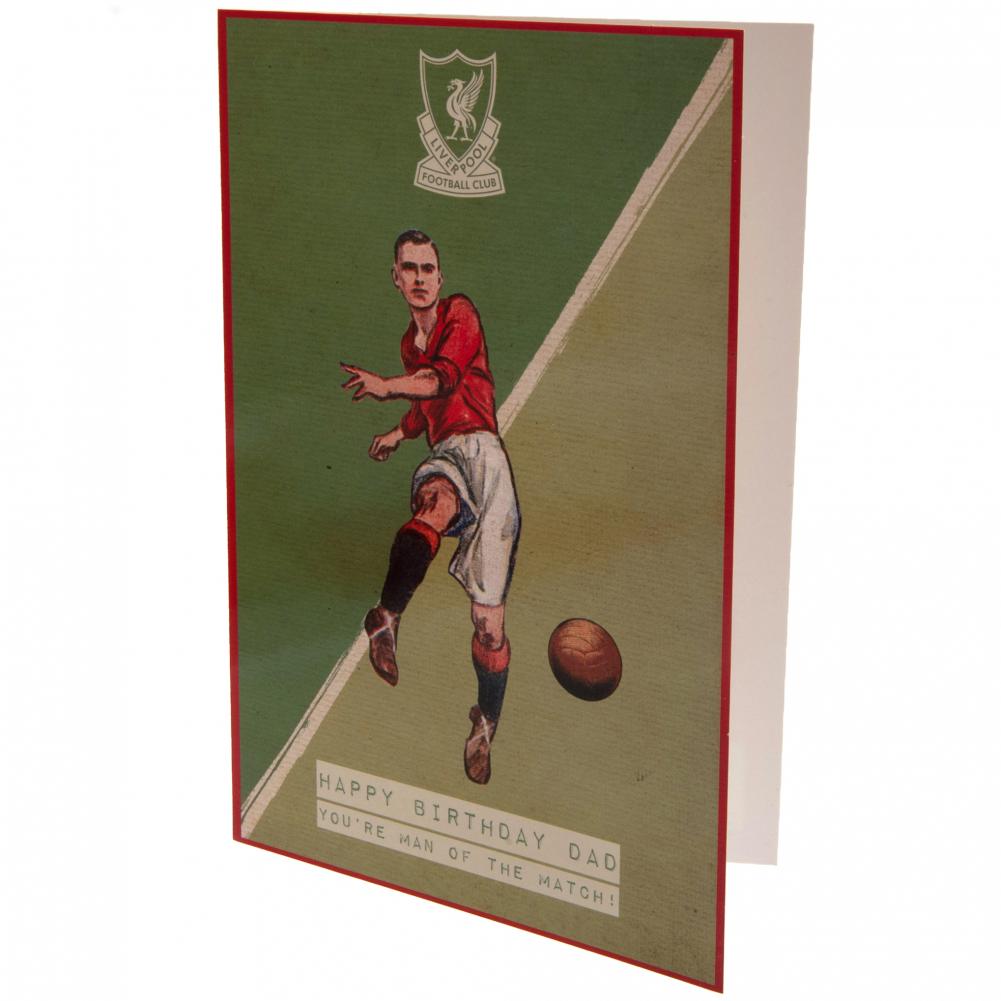 Liverpool FC Birthday Card Dad Retro