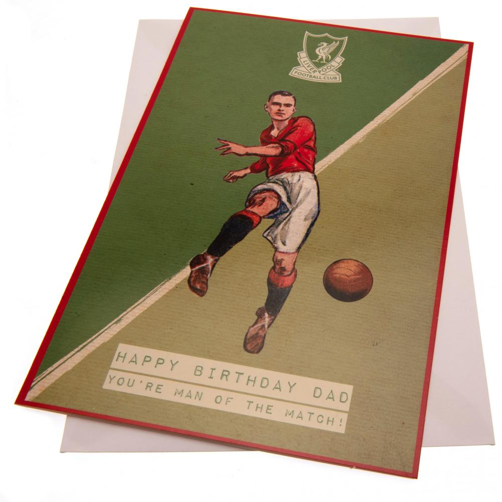 Liverpool FC Birthday Card Dad Retro