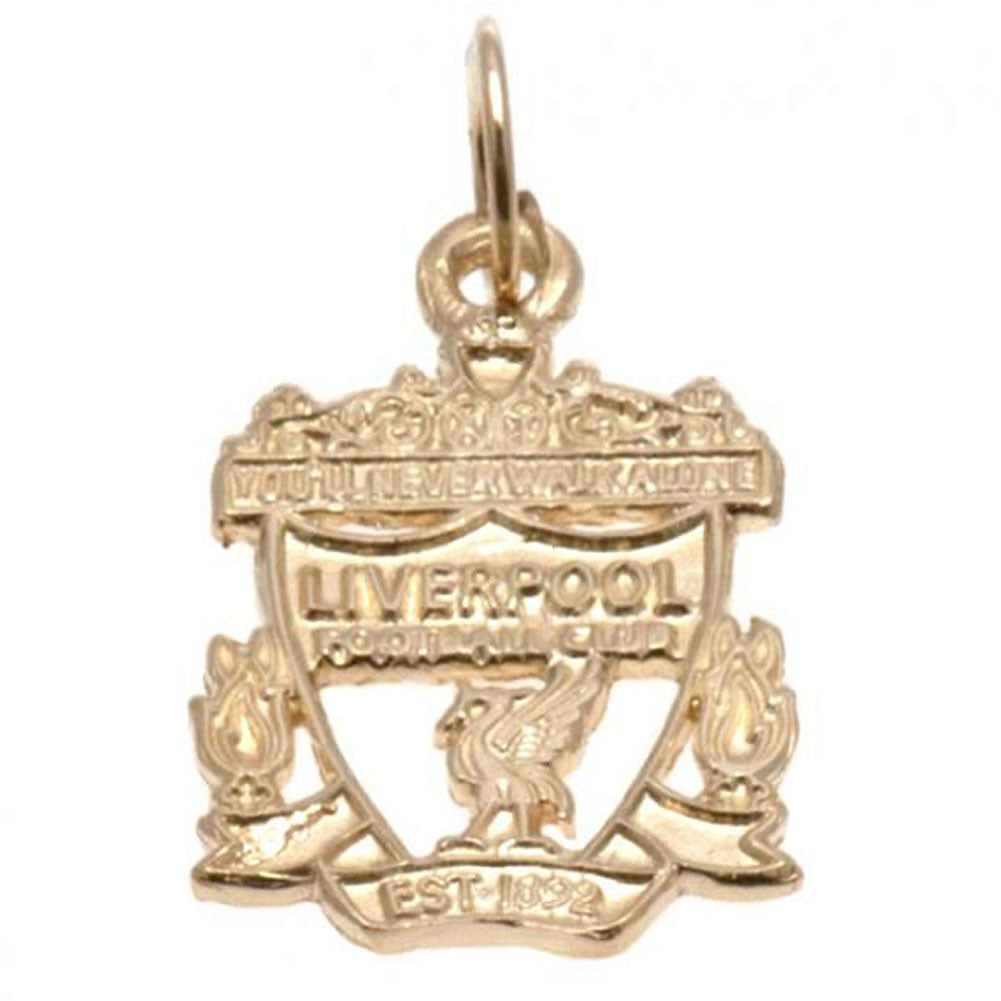 Liverpool FC 9ct Gold Pendant Crest Medium