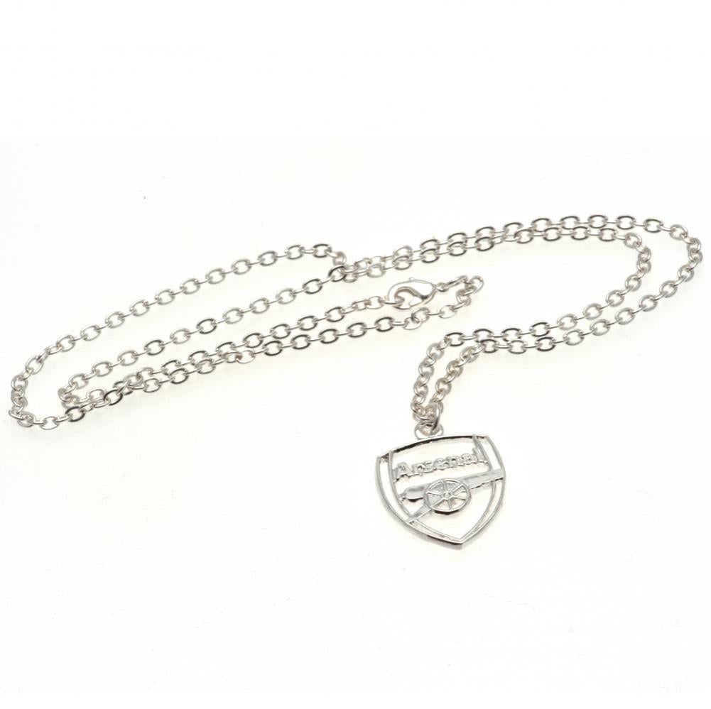 Arsenal FC Silver Plated Pendant & Chain CR