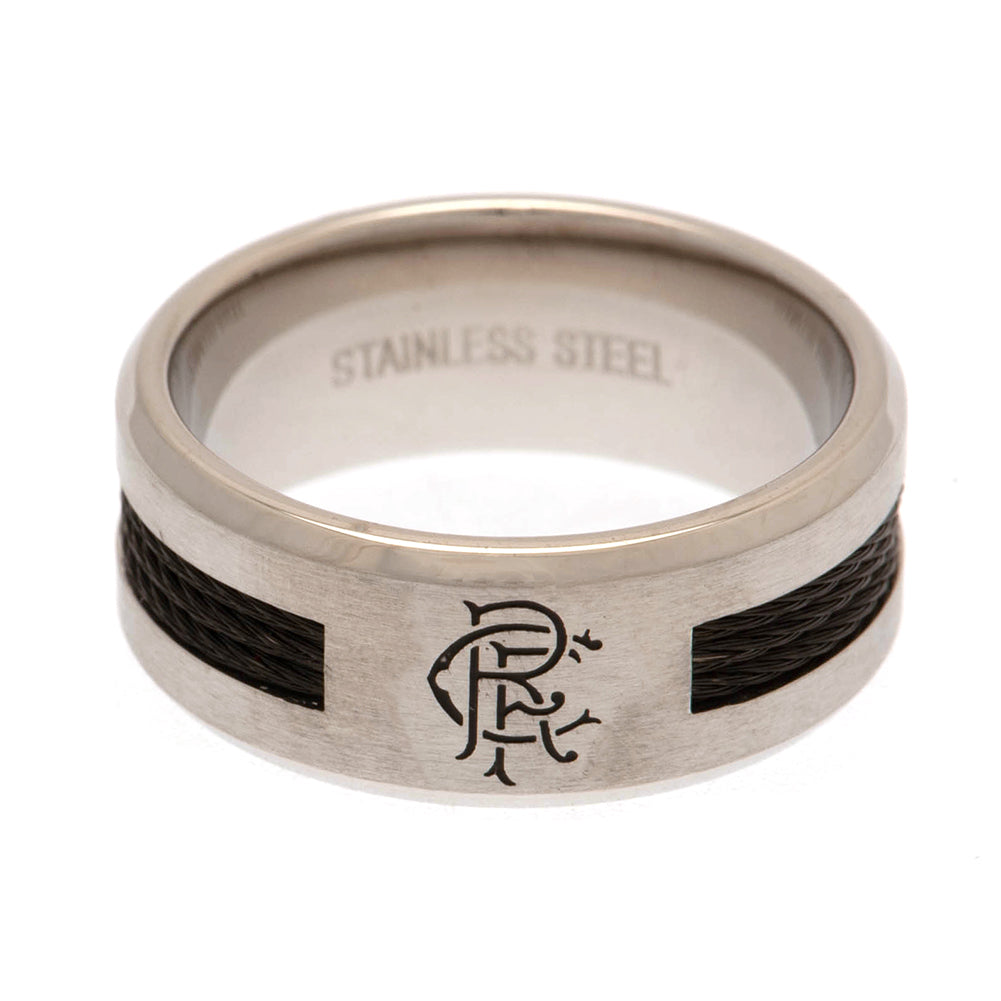 Rangers FC Black Inlay Ring Small