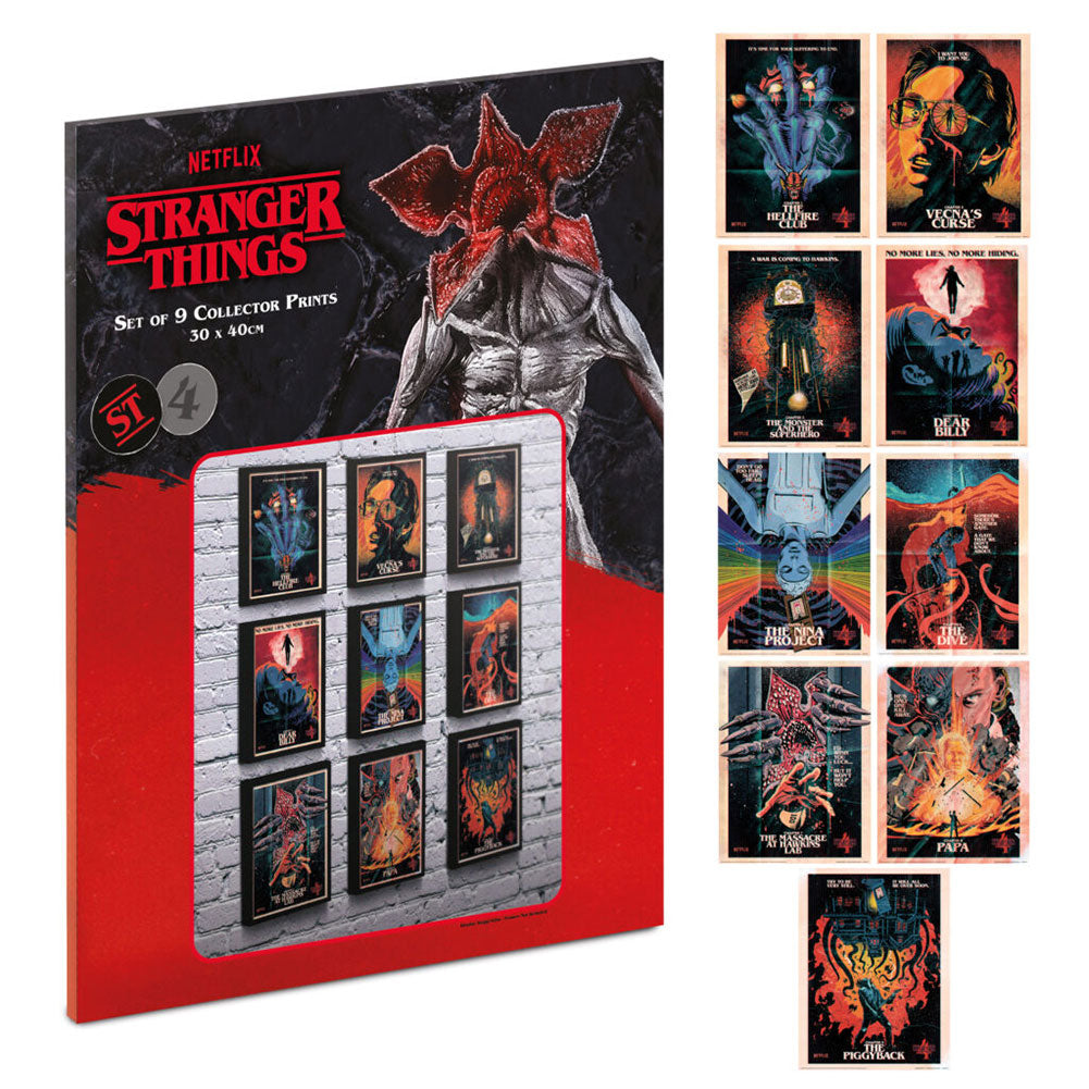 Stranger Things 4 Set of 9 Collector Prints