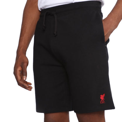 Liverpool FC Sweat Shorts Mens Black Small