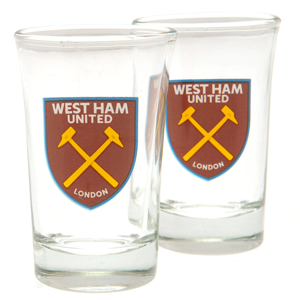 West Ham United FC 2pk Shot Glass Set