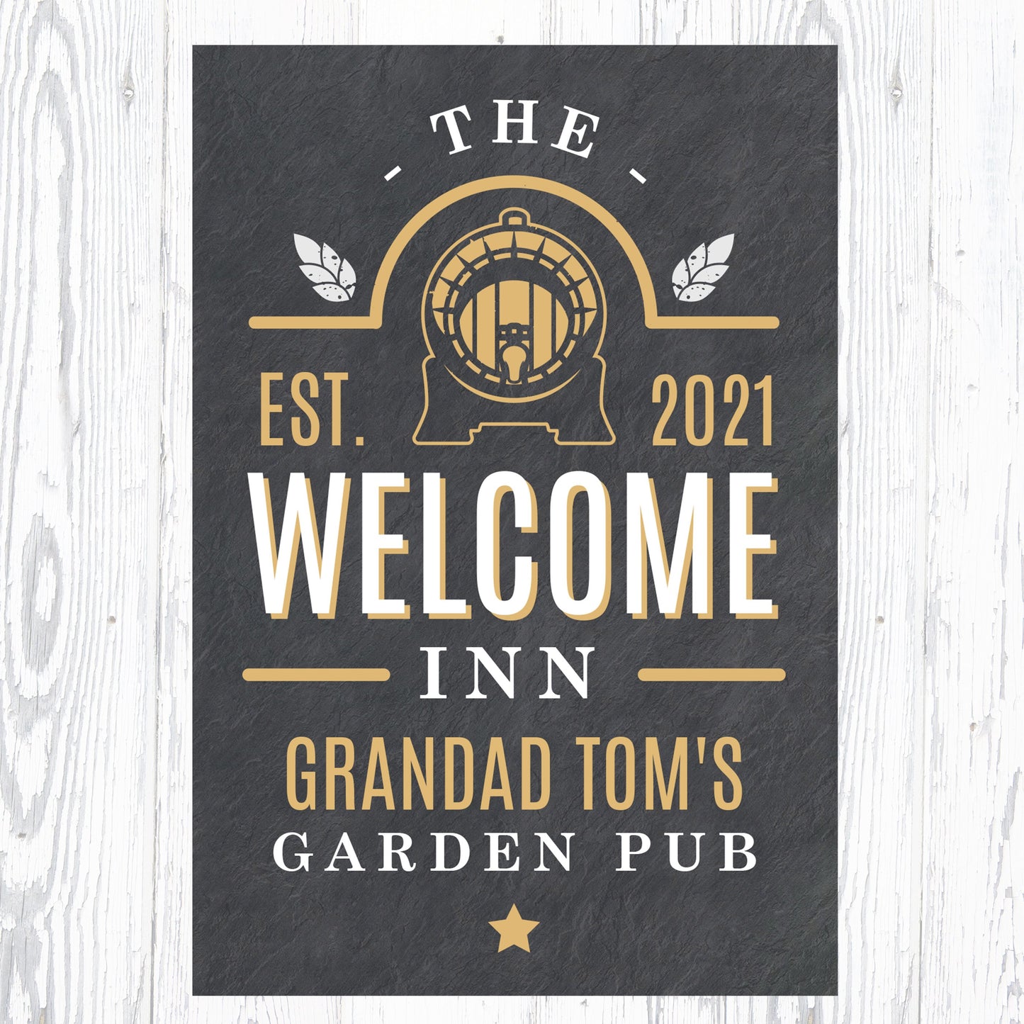 The Welcome Inn Personalised home bar summer house sign-Personalised Gift By Sweetlea Gifts