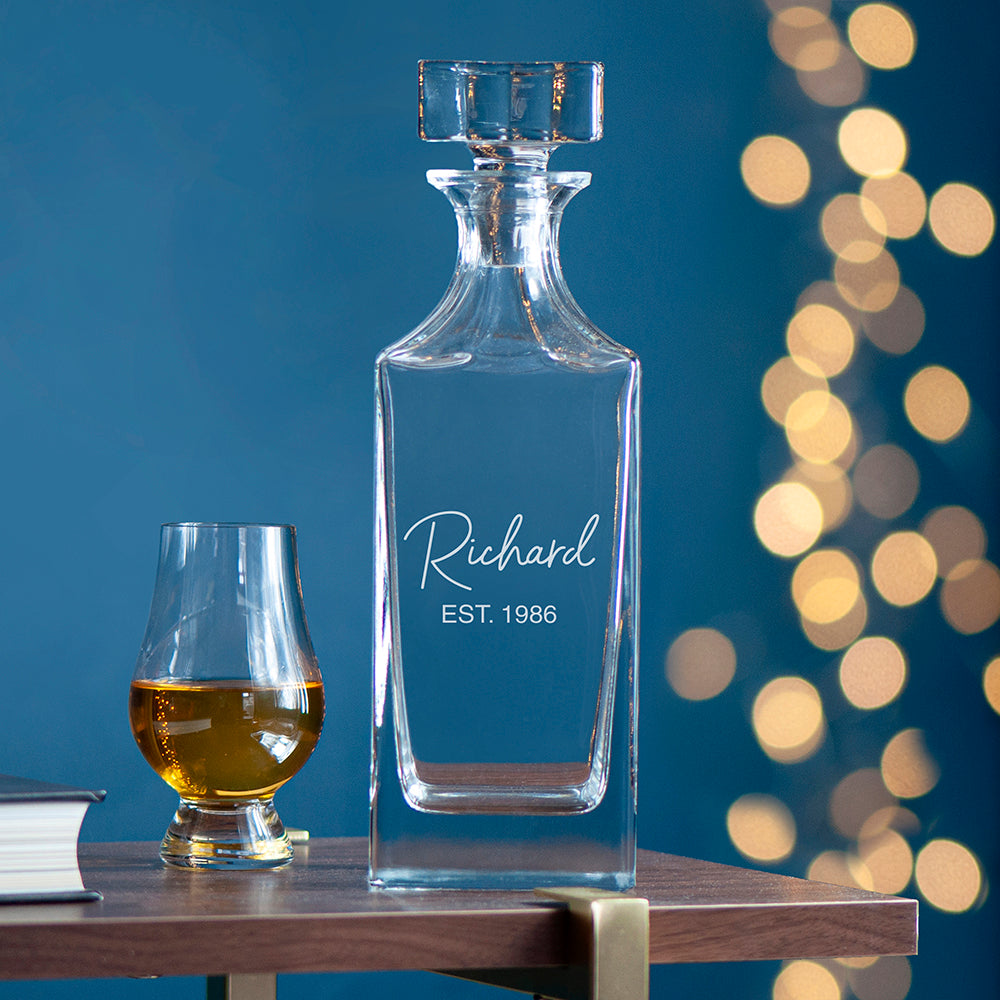 Timeless Signature Personalised Square decanter