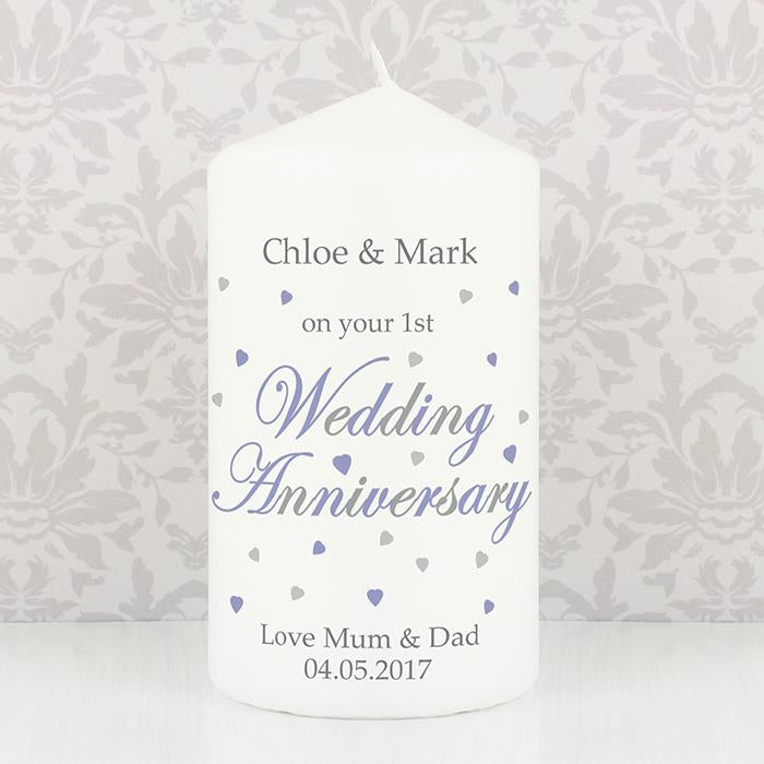 Wedding anniversary candle By Sweetlea Gifts